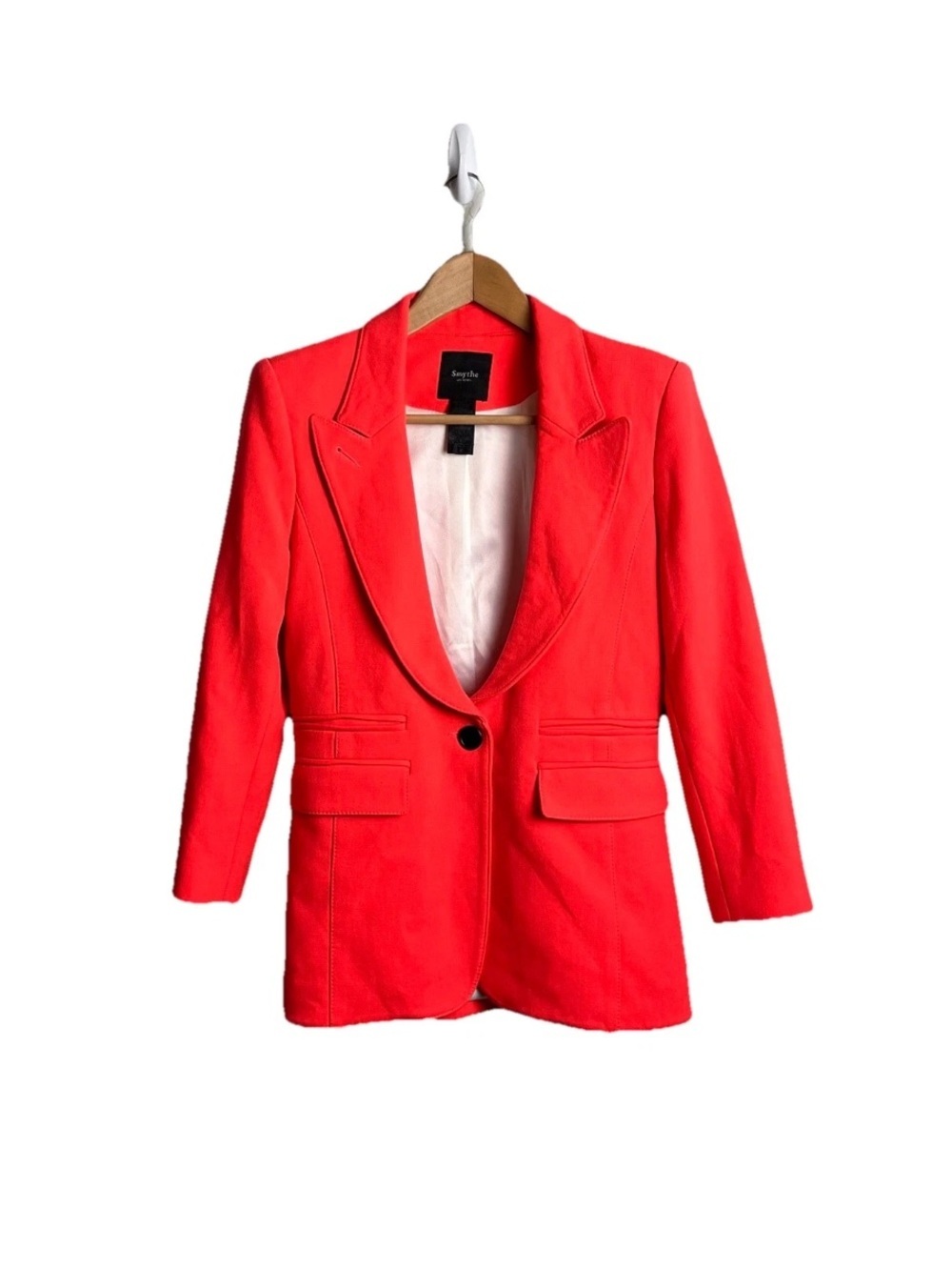 Smythe Tailored Blazer 4 Neon Tangerine Revolve Orange Red Jacket Women’s